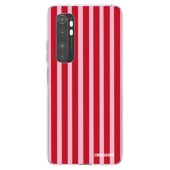 Picasee silikonowe przeźroczyste etui na Xiaomi Mi Note 10 Lite - Lines red