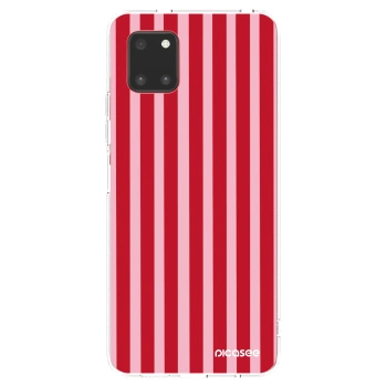 Picasee silikonowe przeźroczyste etui na Samsung Galaxy Note 10 Lite N770F - Lines red