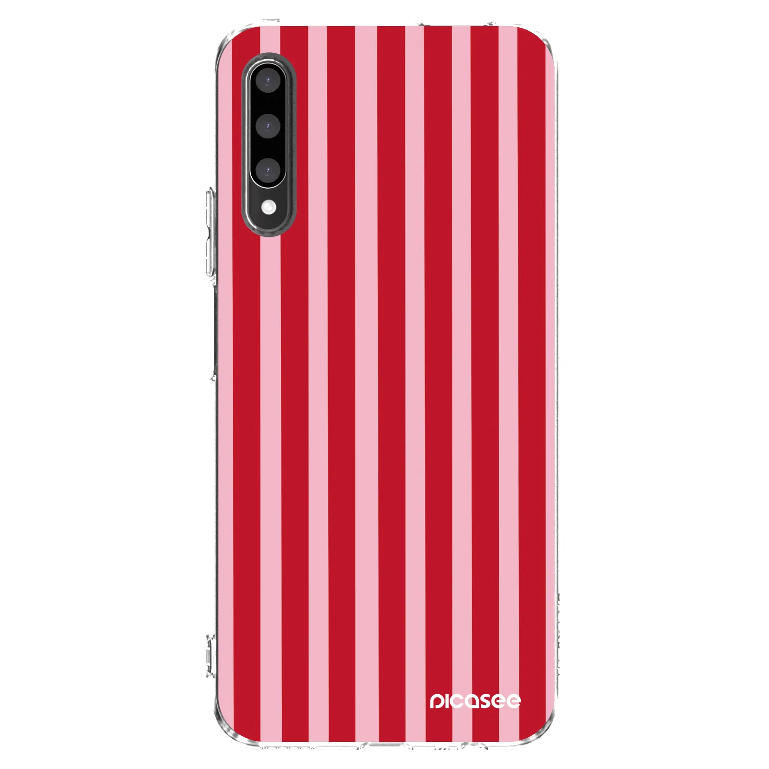 Picasee silikonowe przeźroczyste etui na Honor 9X Pro - Lines red