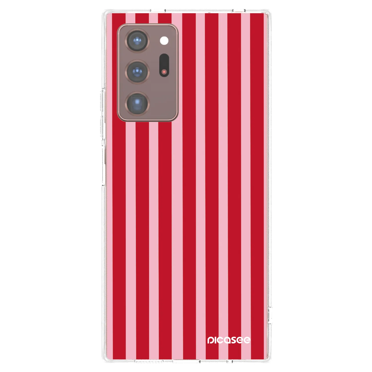 Picasee silikonowe przeźroczyste etui na Samsung Galaxy Note 20 Ultra - Lines red