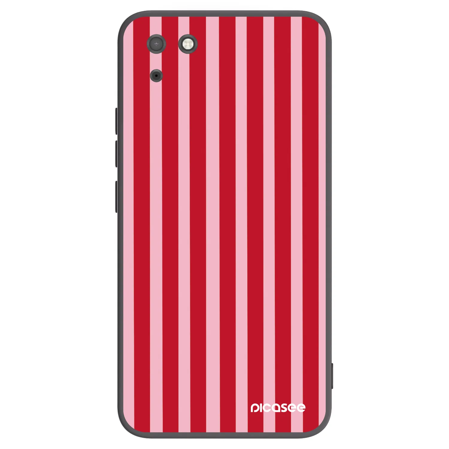 Picasee silikonowe czarne etui na Huawei Y5P - Lines red