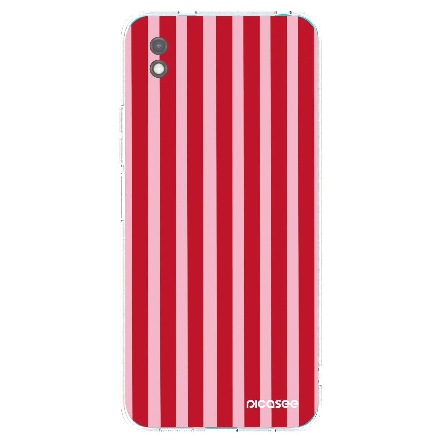 Picasee silikonowe czarne etui na Xiaomi Redmi 9A - Lines red