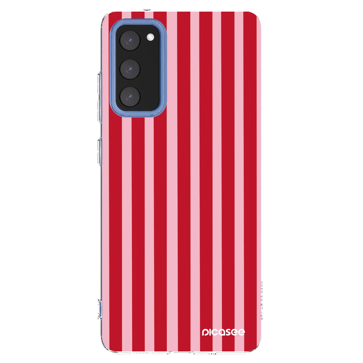 Picasee silikonowe przeźroczyste etui na Samsung Galaxy S20 FE - Lines red