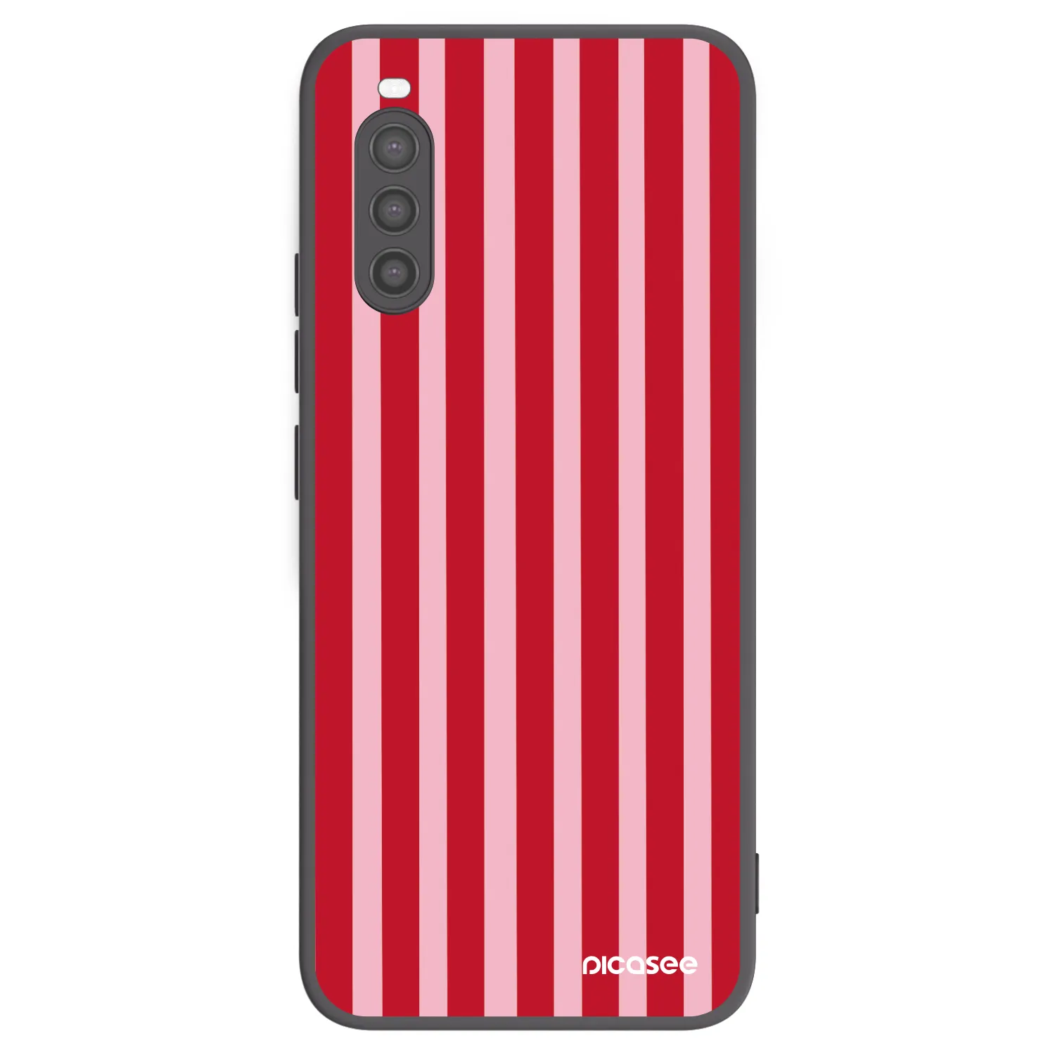 Picasee silikonowe czarne etui na Sony Xperia 10 II - Lines red