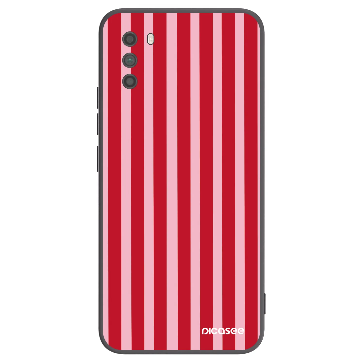 Picasee silikonowe czarne etui na Xiaomi Poco M3 - Lines red