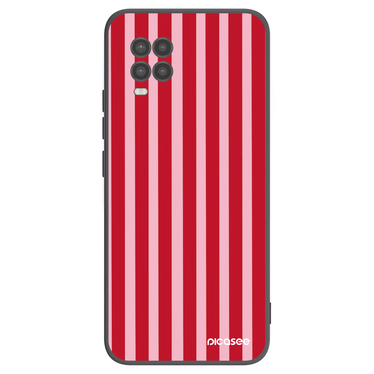 Picasee silikonowe czarne etui na Xiaomi Mi 10 Lite - Lines red