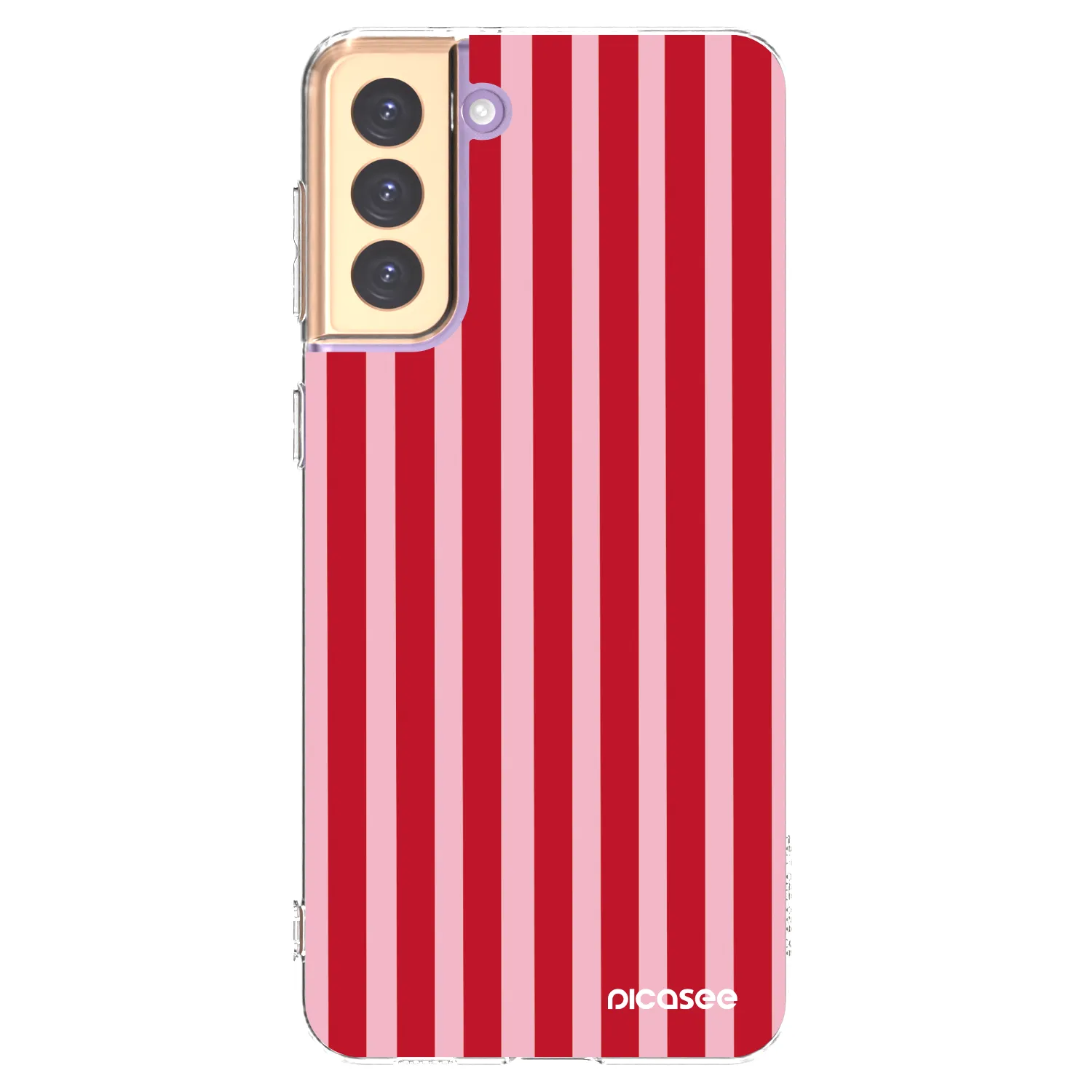 Picasee silikonowe przeźroczyste etui na Samsung Galaxy S21+ 5G G996F - Lines red