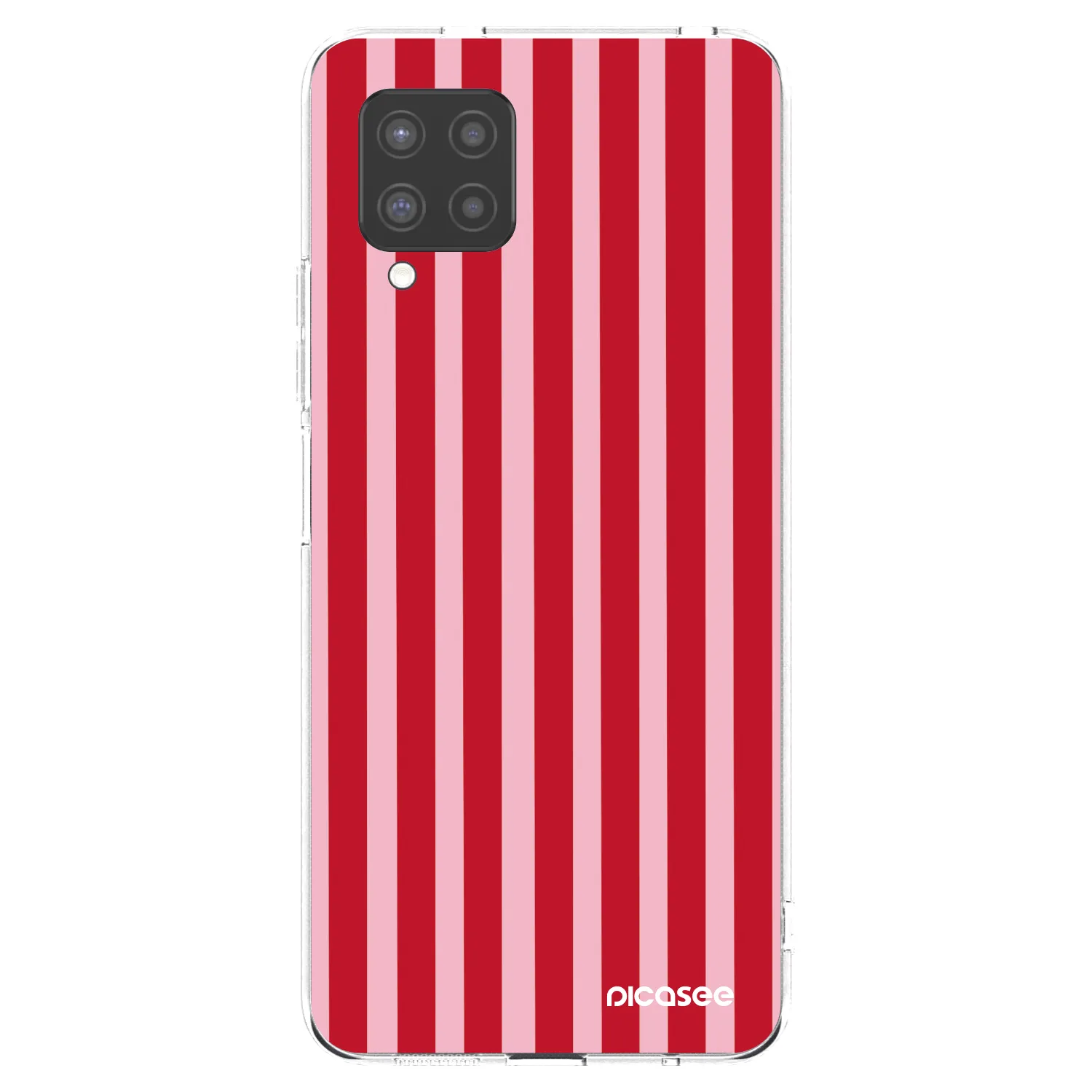 Picasee silikonowe przeźroczyste etui na Samsung Galaxy A42 A426B - Lines red