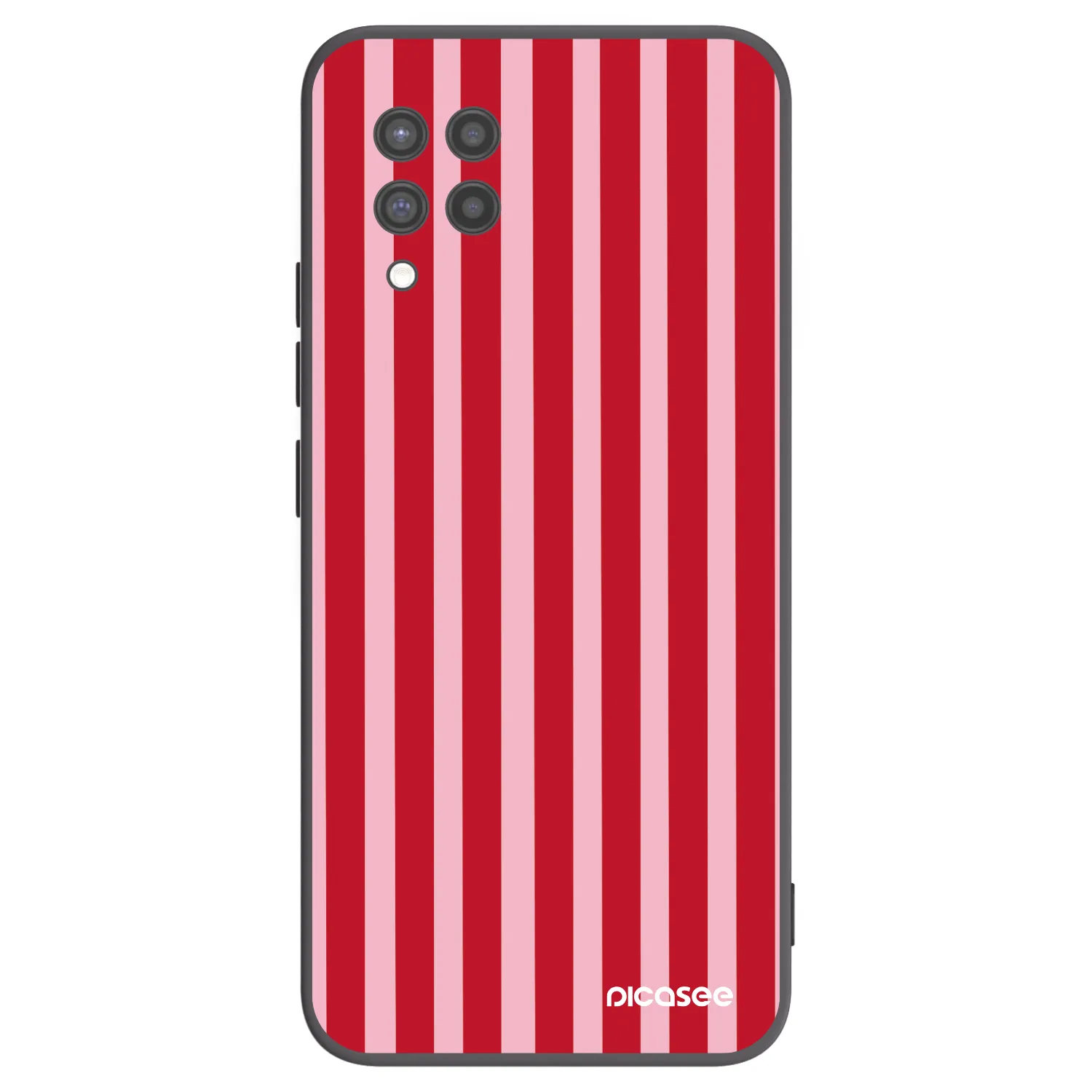 Picasee silikonowe czarne etui na Samsung Galaxy A42 A426B - Lines red