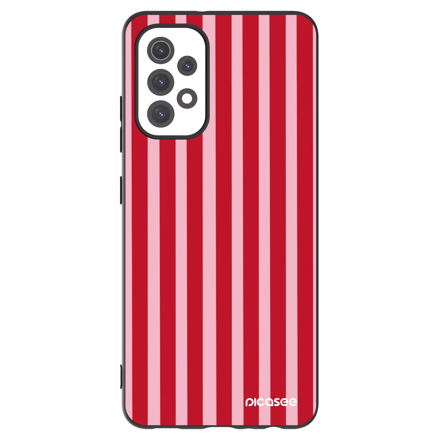 Picasee silikonowe czarne etui na Samsung Galaxy A32 5G A326B - Lines red