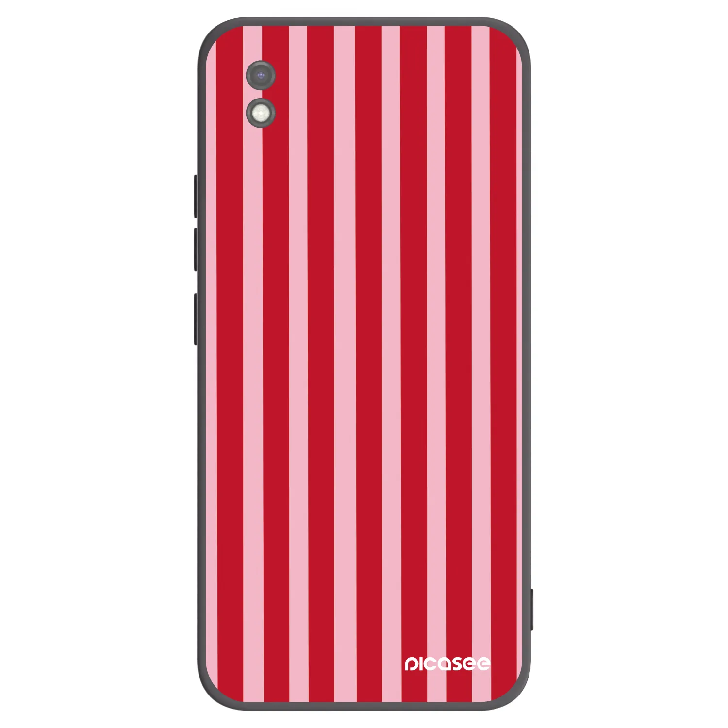 Picasee silikonowe czarne etui na Xiaomi Redmi 9AT - Lines red