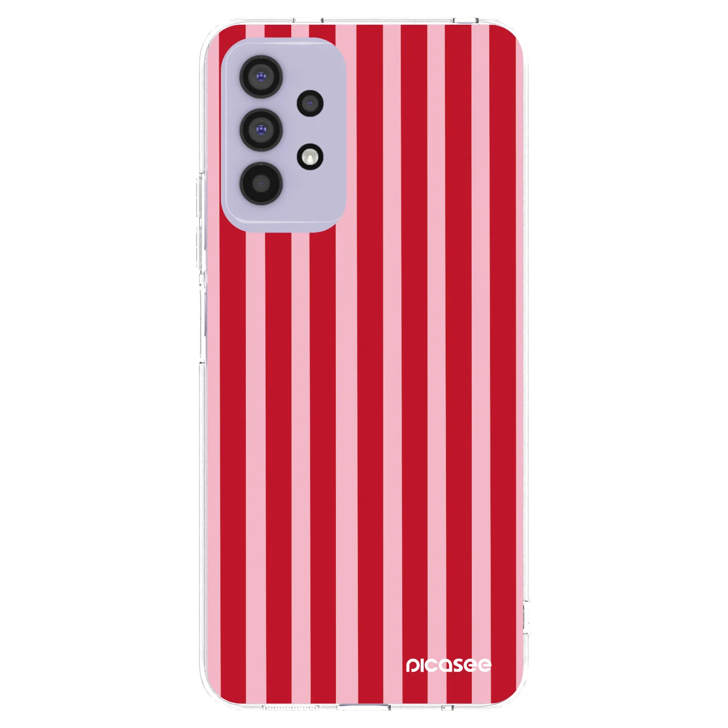Picasee silikonowe przeźroczyste etui na Samsung Galaxy A32 4G SM-A325F - Lines red