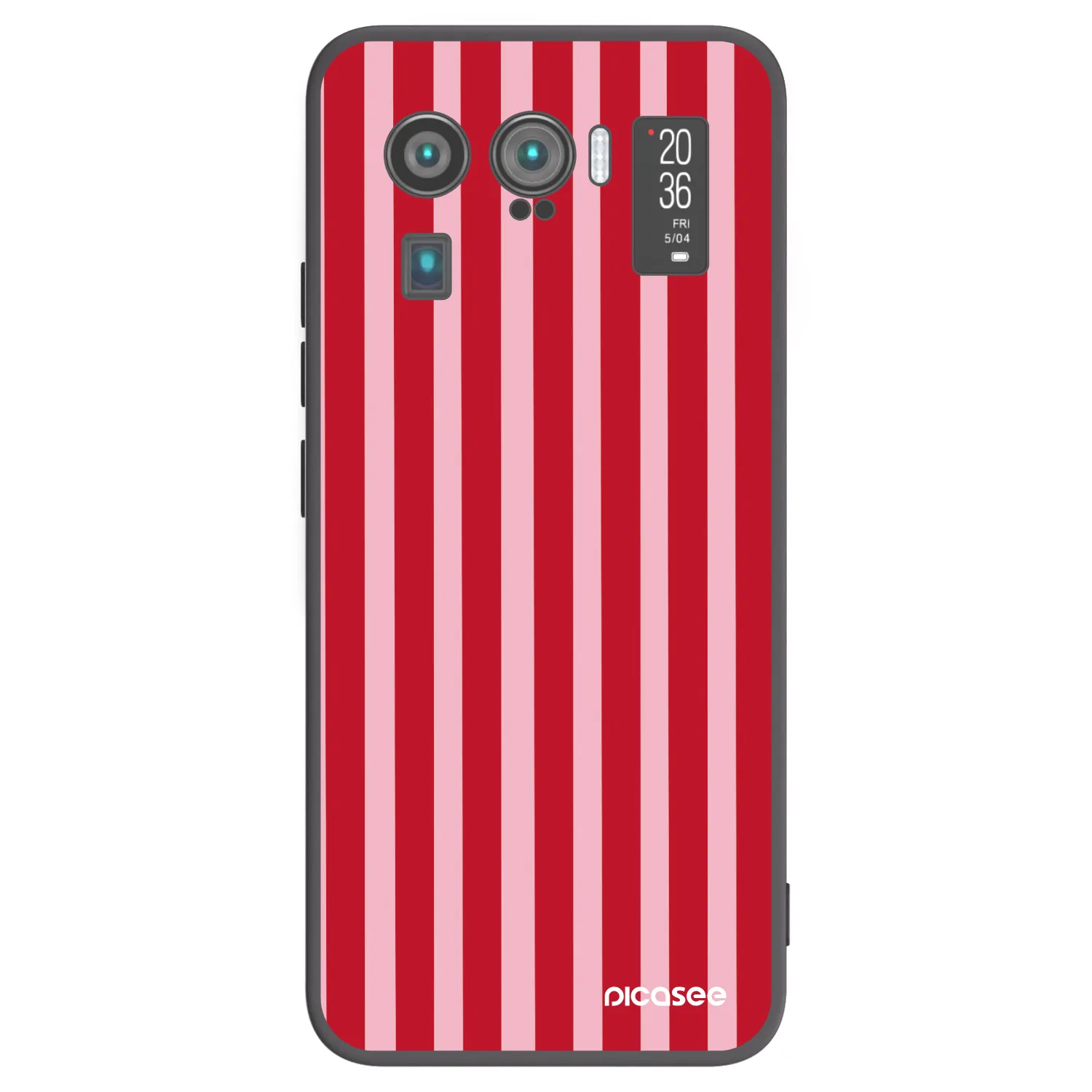 Picasee silikonowe czarne etui na Xiaomi Mi 11 Ultra - Lines red