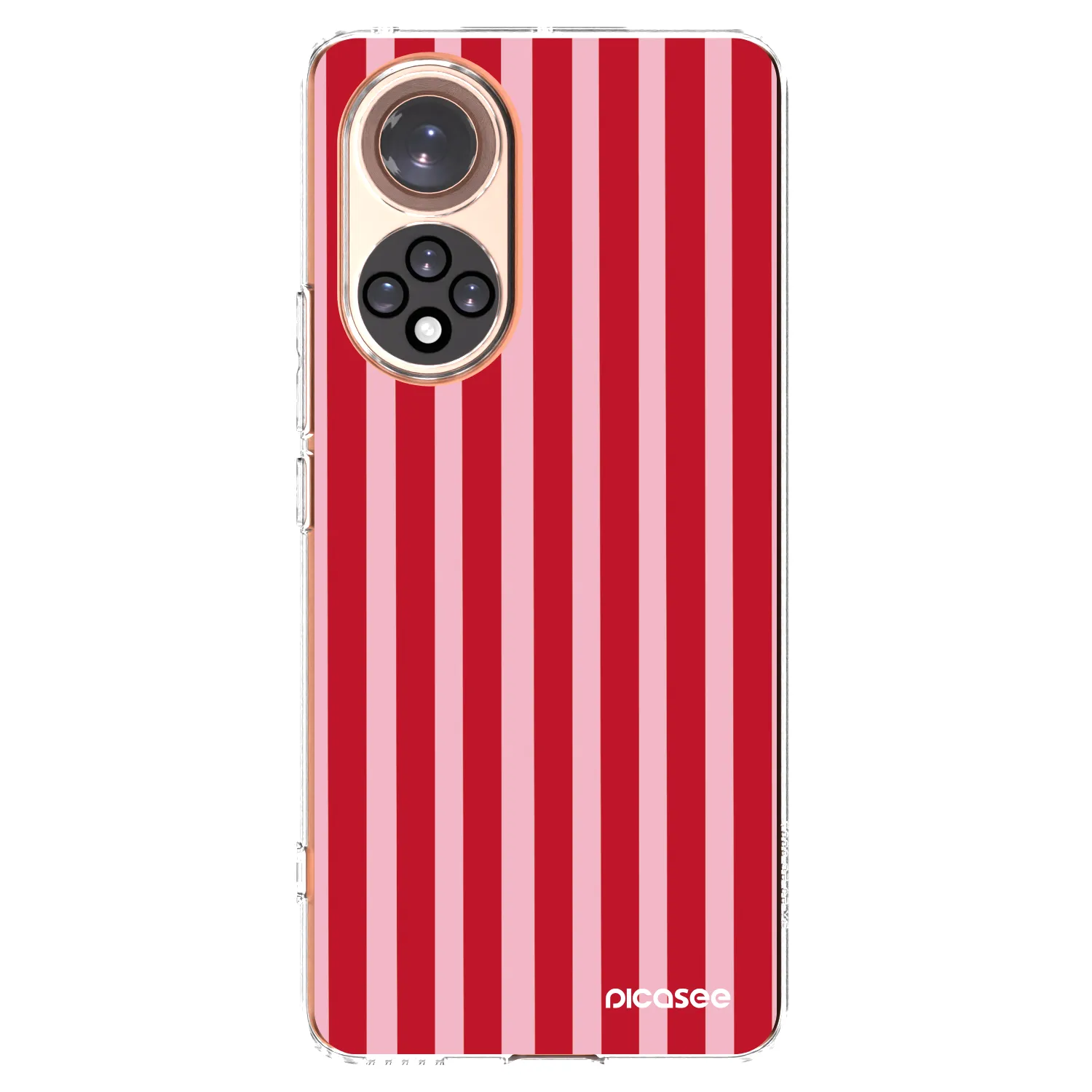 Picasee silikonowe przeźroczyste etui na Huawei Nova 9 - Lines red