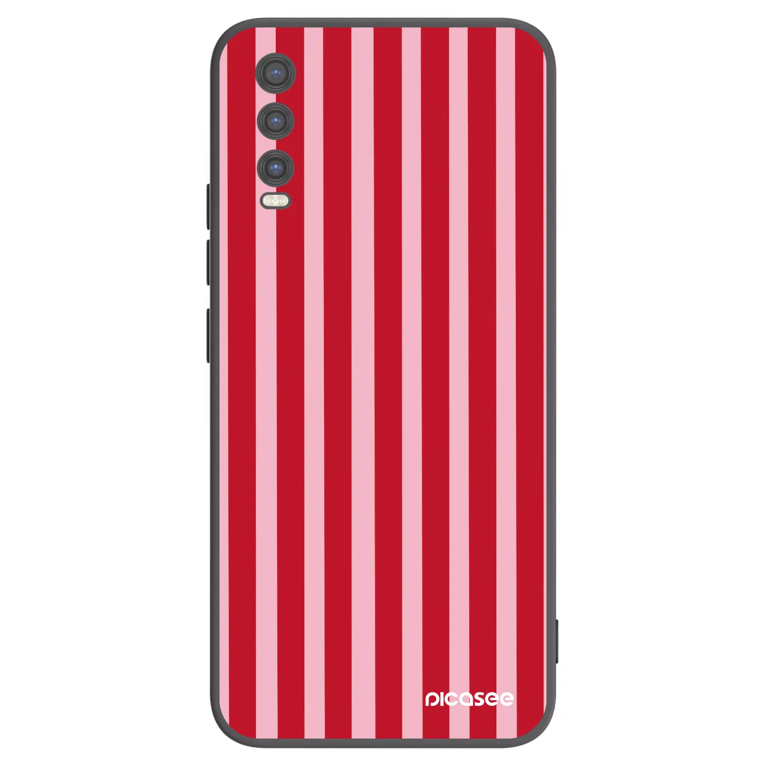 Picasee silikonowe czarne etui na Vivo Y20s - Lines red