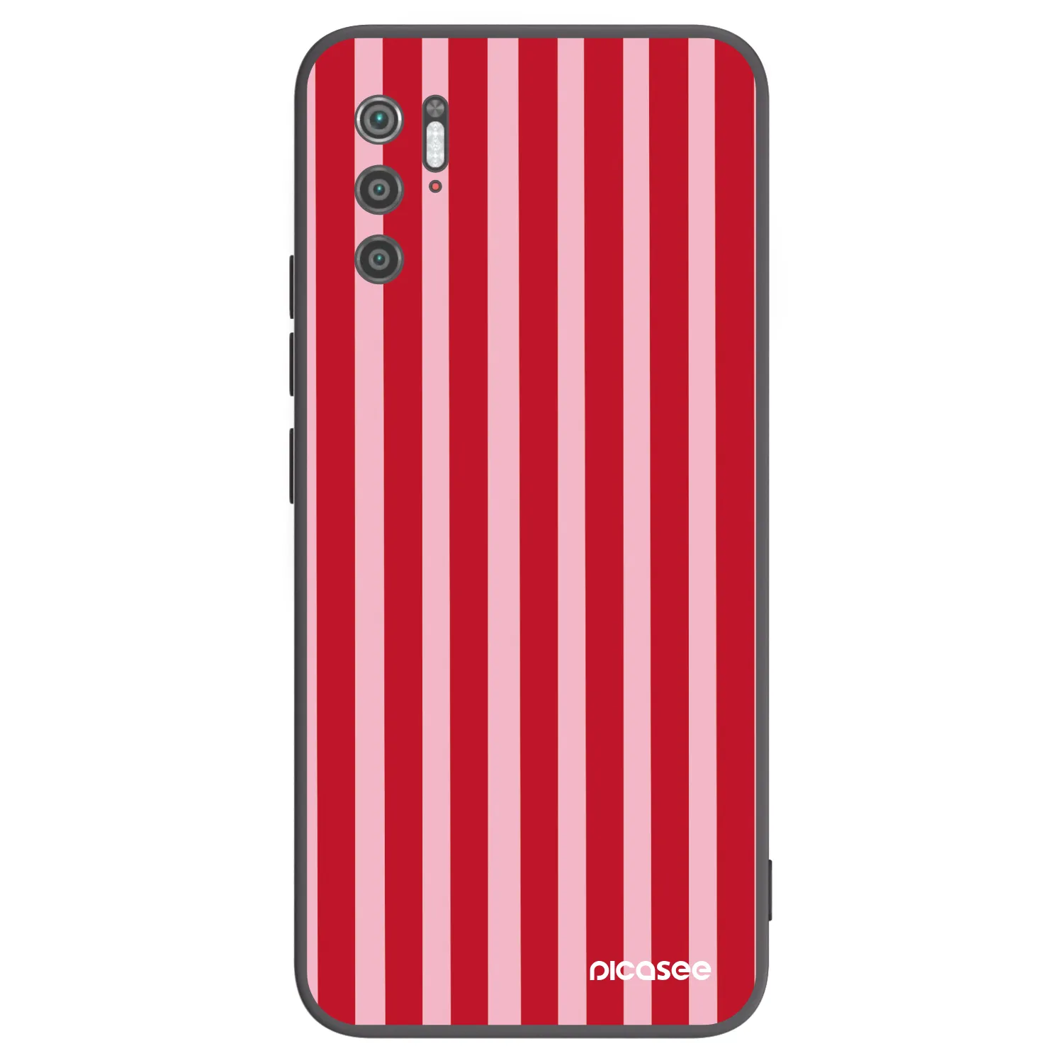 Picasee silikonowe czarne etui na Xiaomi Poco M3 Pro 5G - Lines red