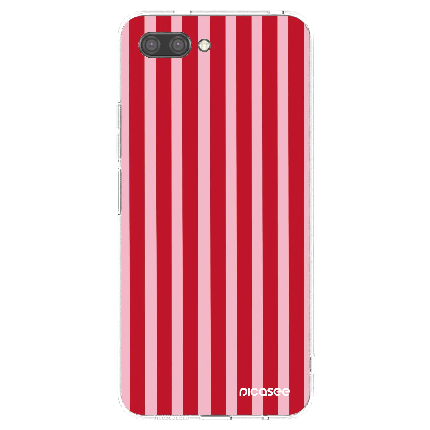 Picasee silikonowe przeźroczyste etui na Honor 10 - Lines red