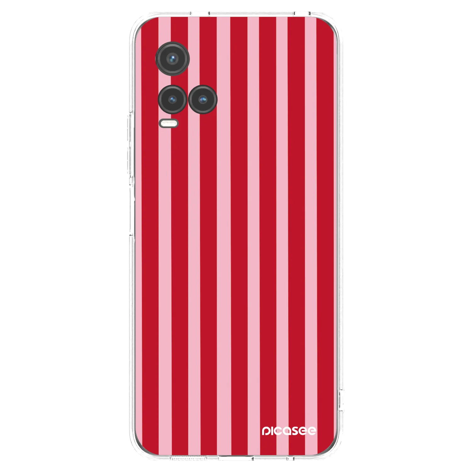 Picasee silikonowe przeźroczyste etui na Vivo Y33s - Lines red