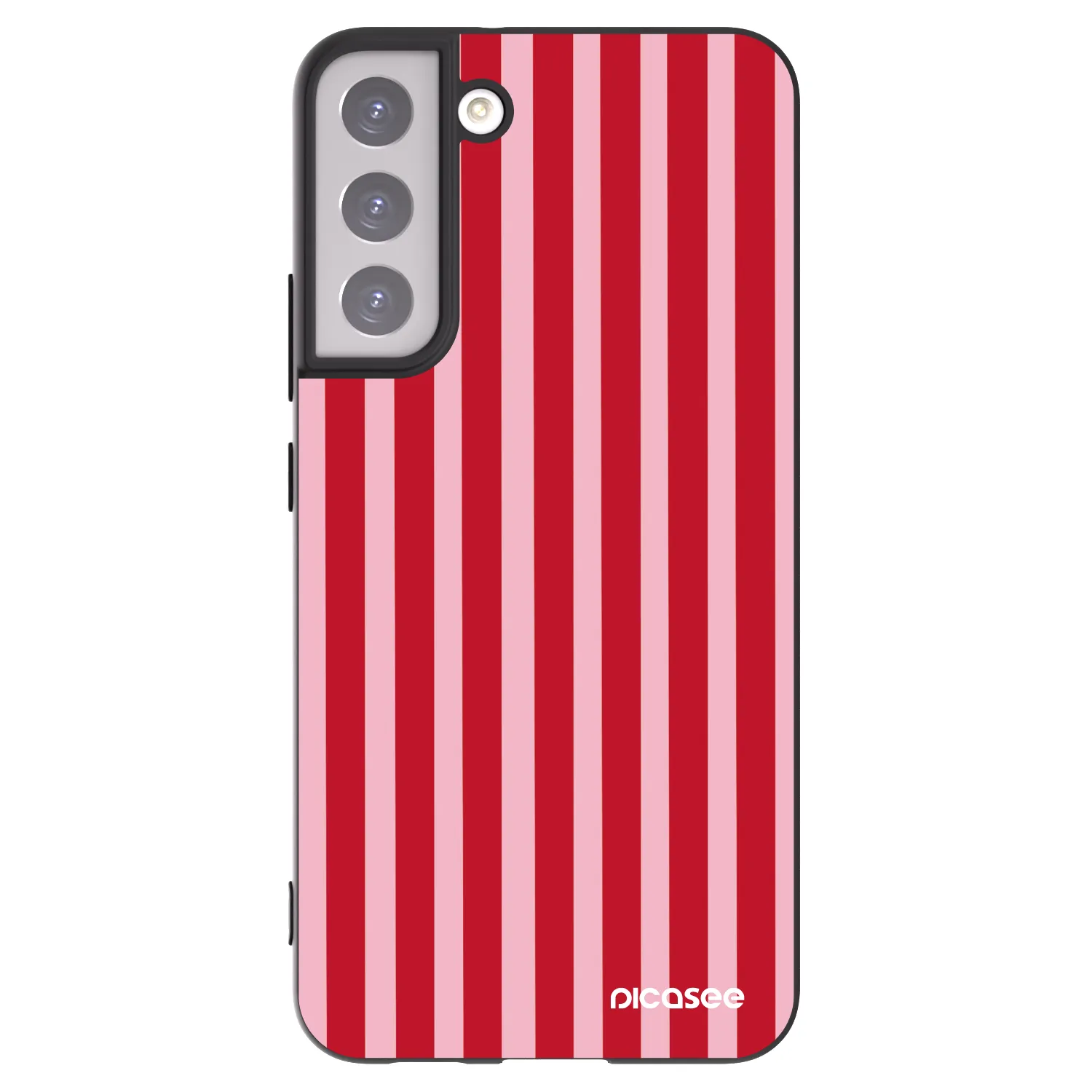 Picasee silikonowe czarne etui na Samsung Galaxy S22+ 5G - Lines red