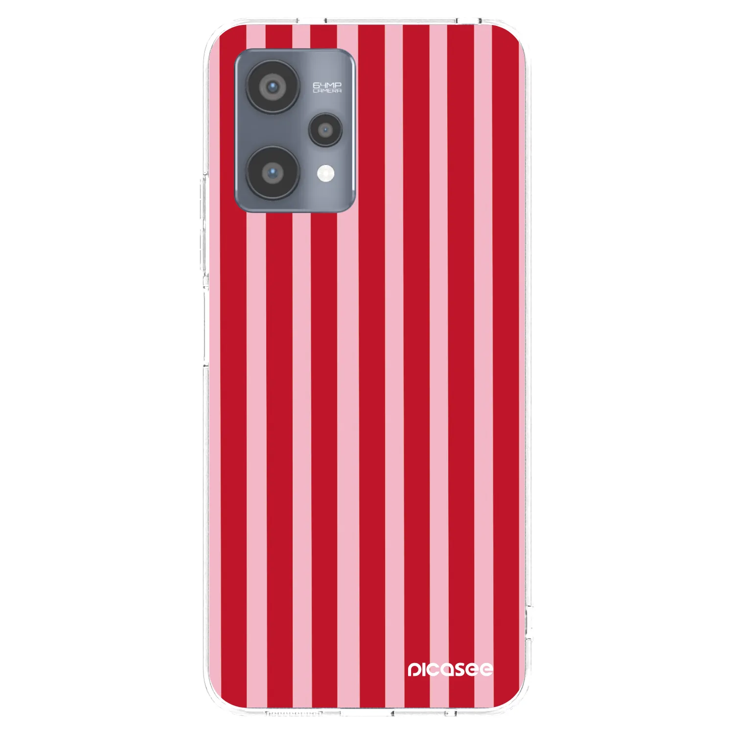 Picasee silikonowe przeźroczyste etui na Realme 9 Pro 5G - Lines red