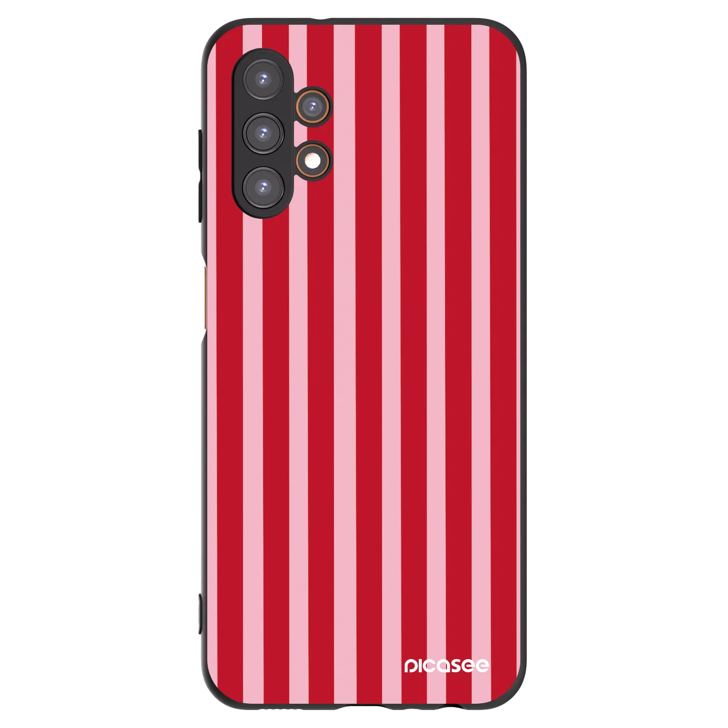Picasee silikonowe czarne etui na Samsung Galaxy A13 4G A135 - Lines red