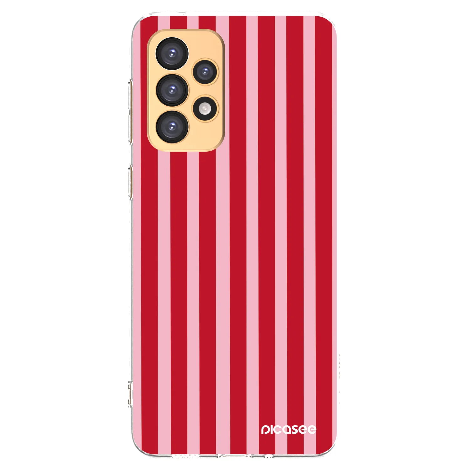 Picasee silikonowe przeźroczyste etui na Samsung Galaxy A33 5G A336 - Lines red
