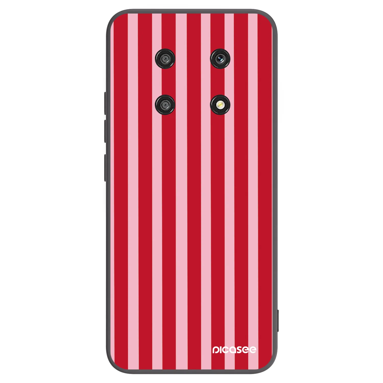 Picasee silikonowe czarne etui na Honor Magic4 Lite 5G - Lines red