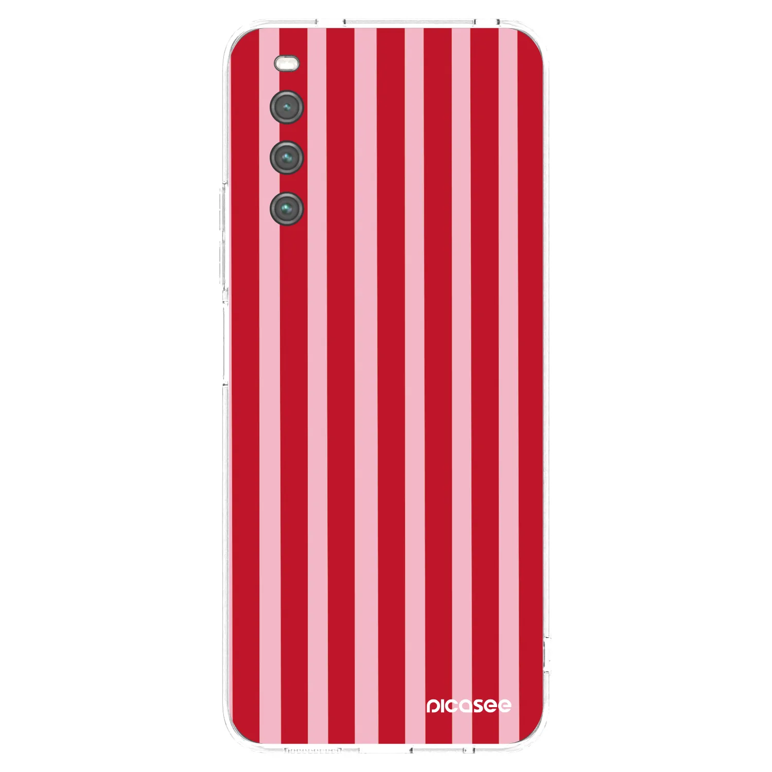 Picasee silikonowe przeźroczyste etui na Sony Xperia 10 IV 5G - Lines red