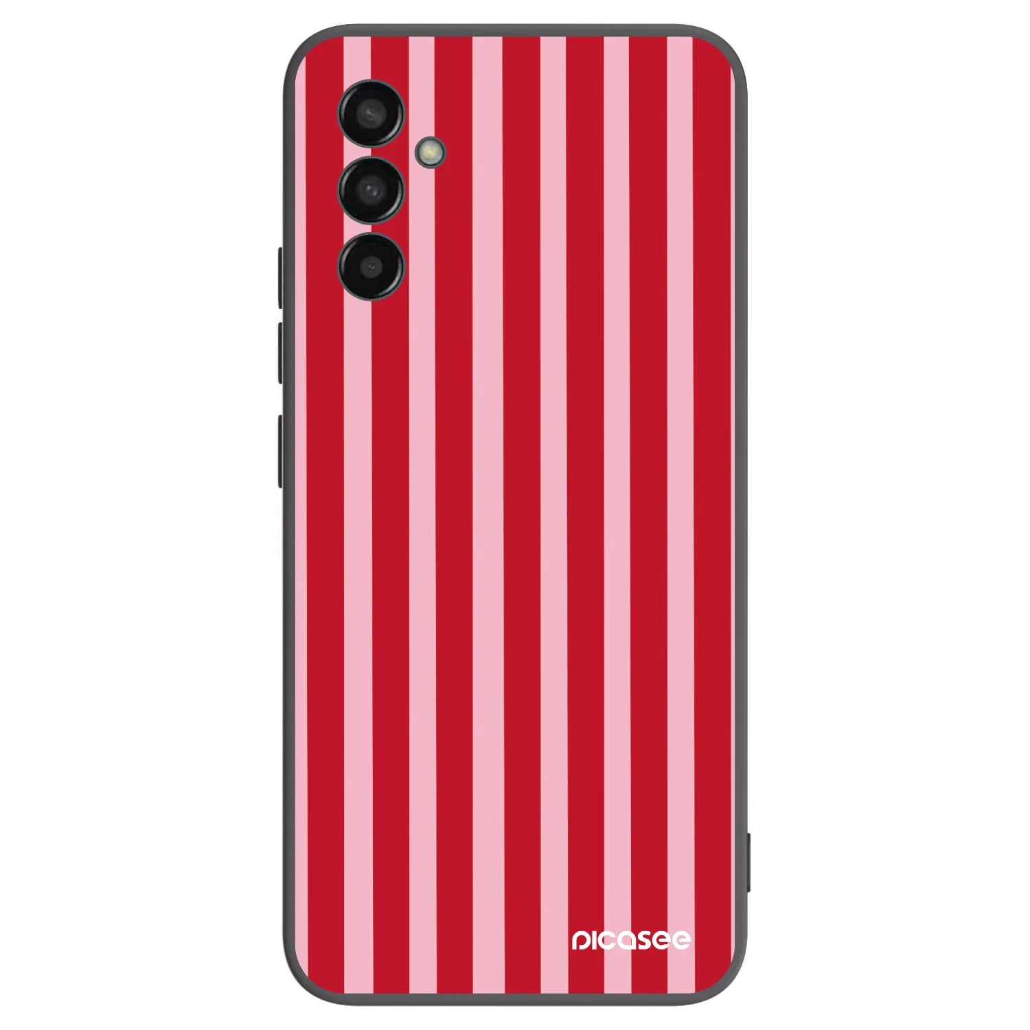 Picasee silikonowe czarne etui na Samsung Galaxy M13 M135F - Lines red