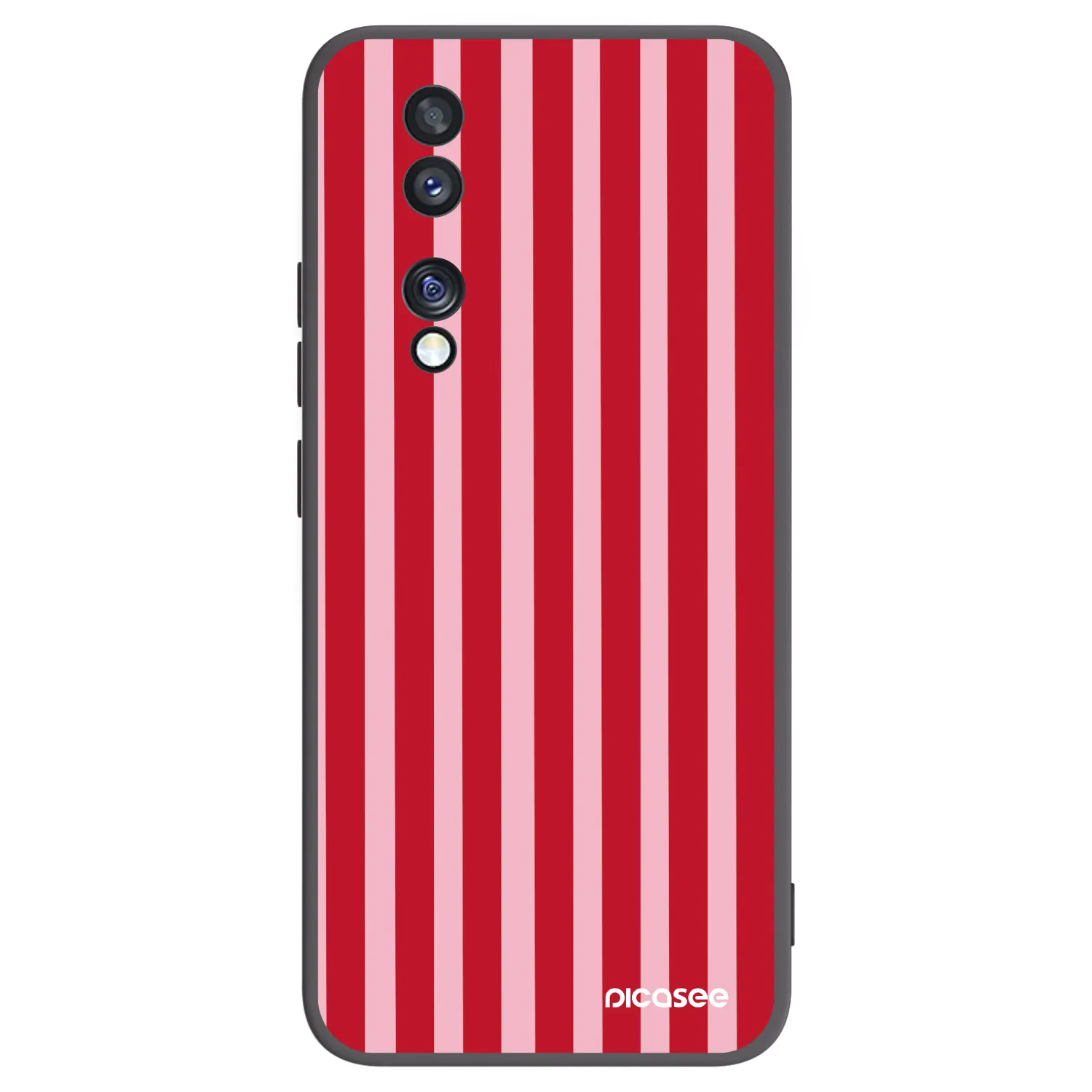 Picasee silikonowe czarne etui na Honor 70 - Lines red