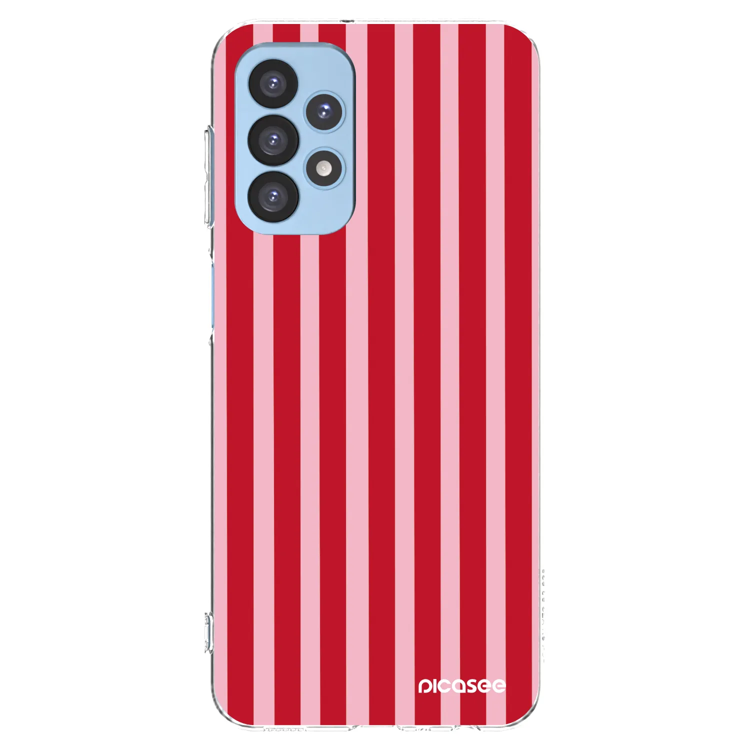 Picasee silikonowe przeźroczyste etui na Samsung Galaxy A23 A235F 4G - Lines red