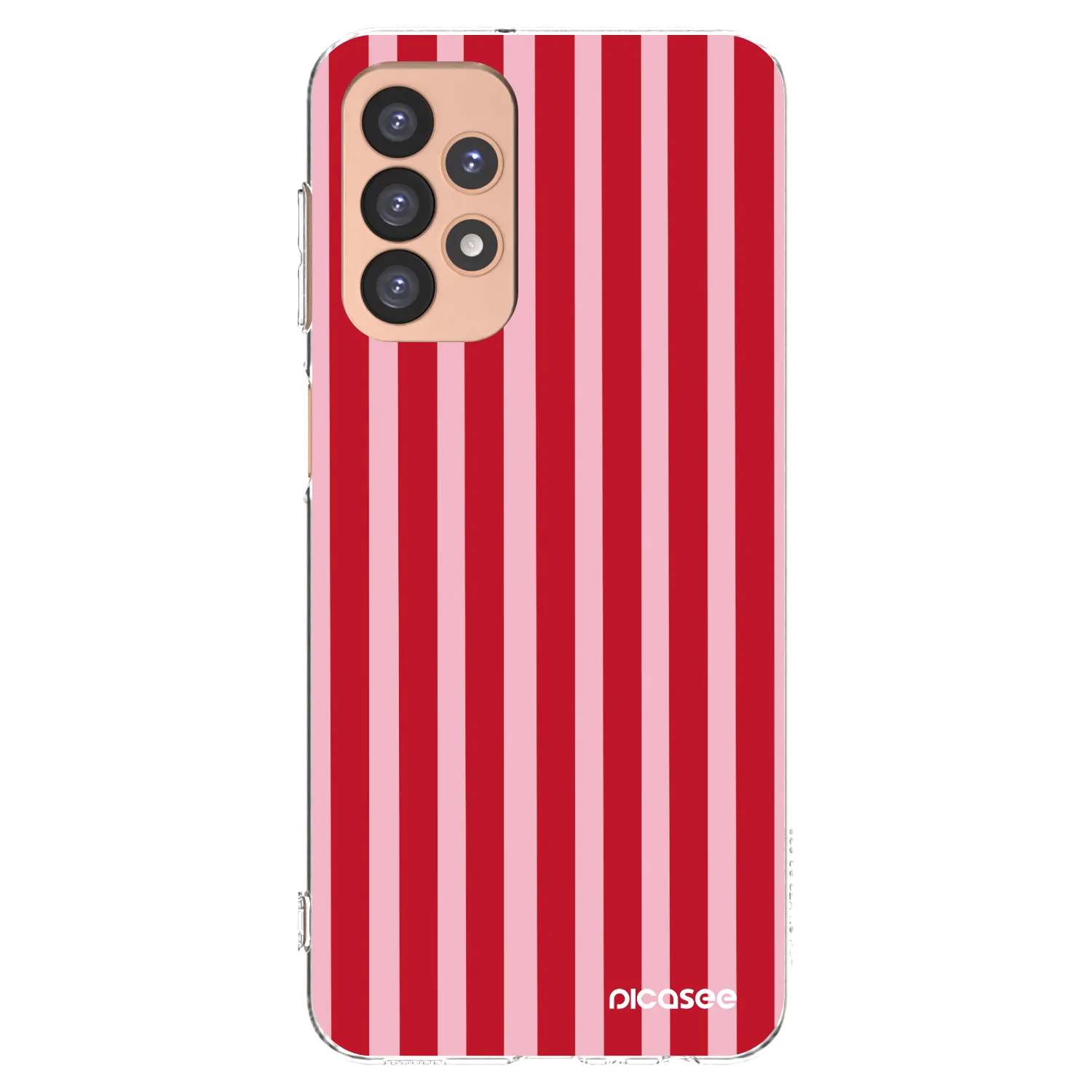 Picasee silikonowe przeźroczyste etui na Samsung Galaxy A23 A236B 5G - Lines red