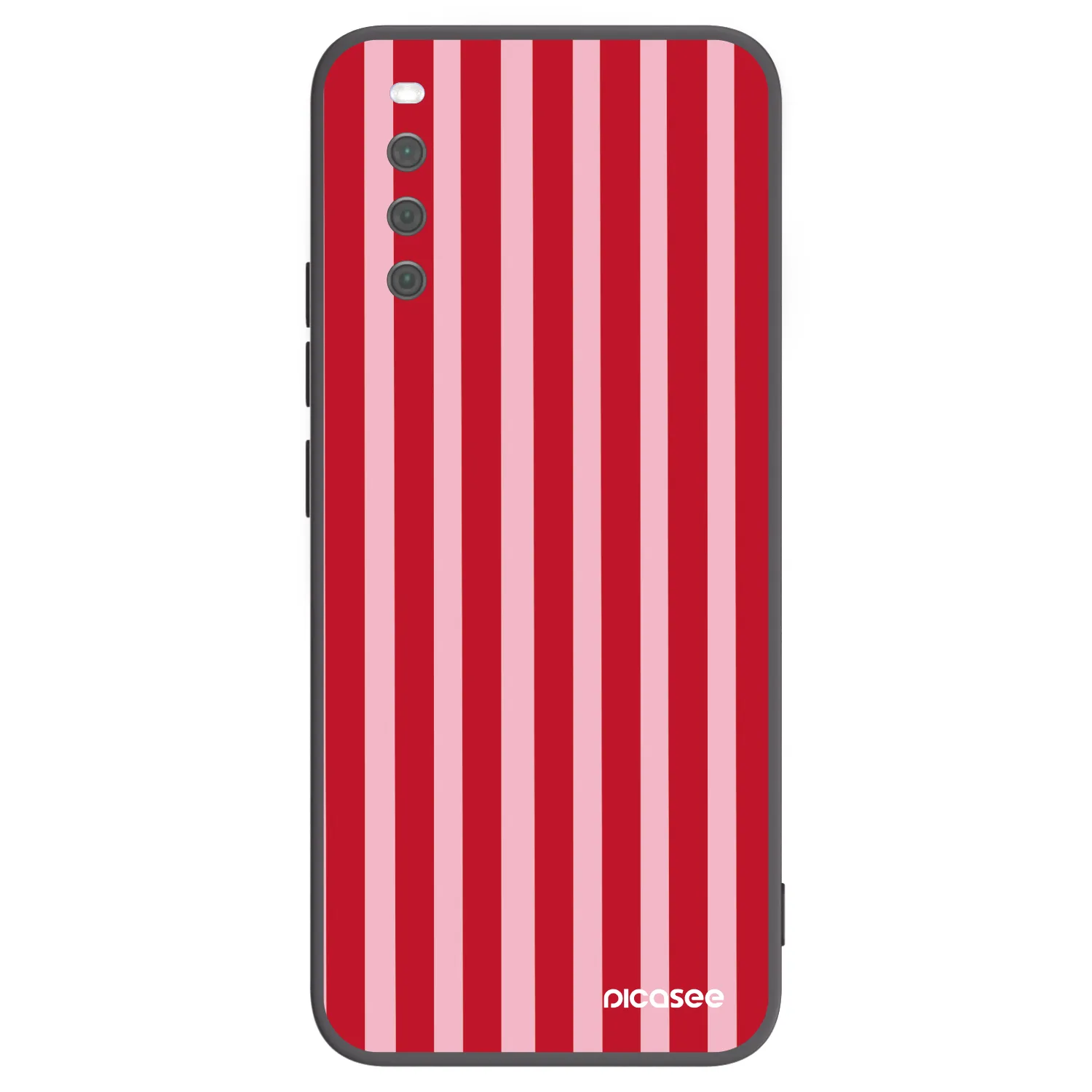 Picasee silikonowe czarne etui na Sony Xperia 10 III - Lines red