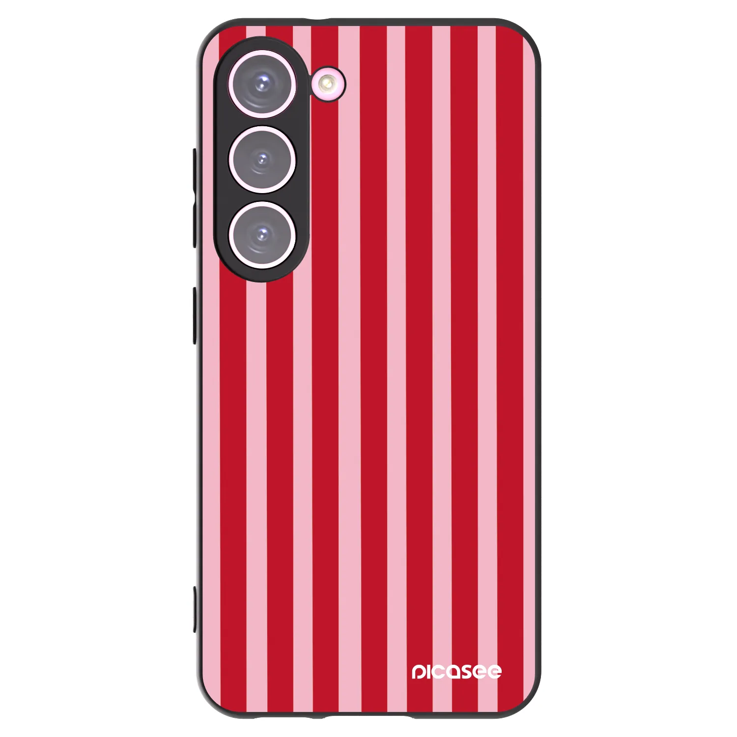 Picasee silikonowe czarne etui na Samsung Galaxy S23 5G - Lines red