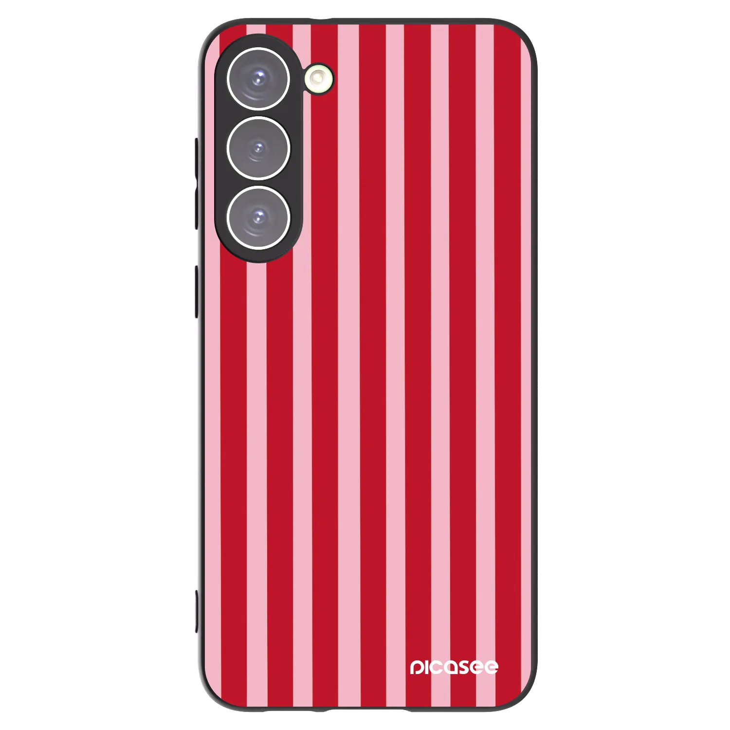 Picasee silikonowe czarne etui na Samsung Galaxy S23+ 5G - Lines red