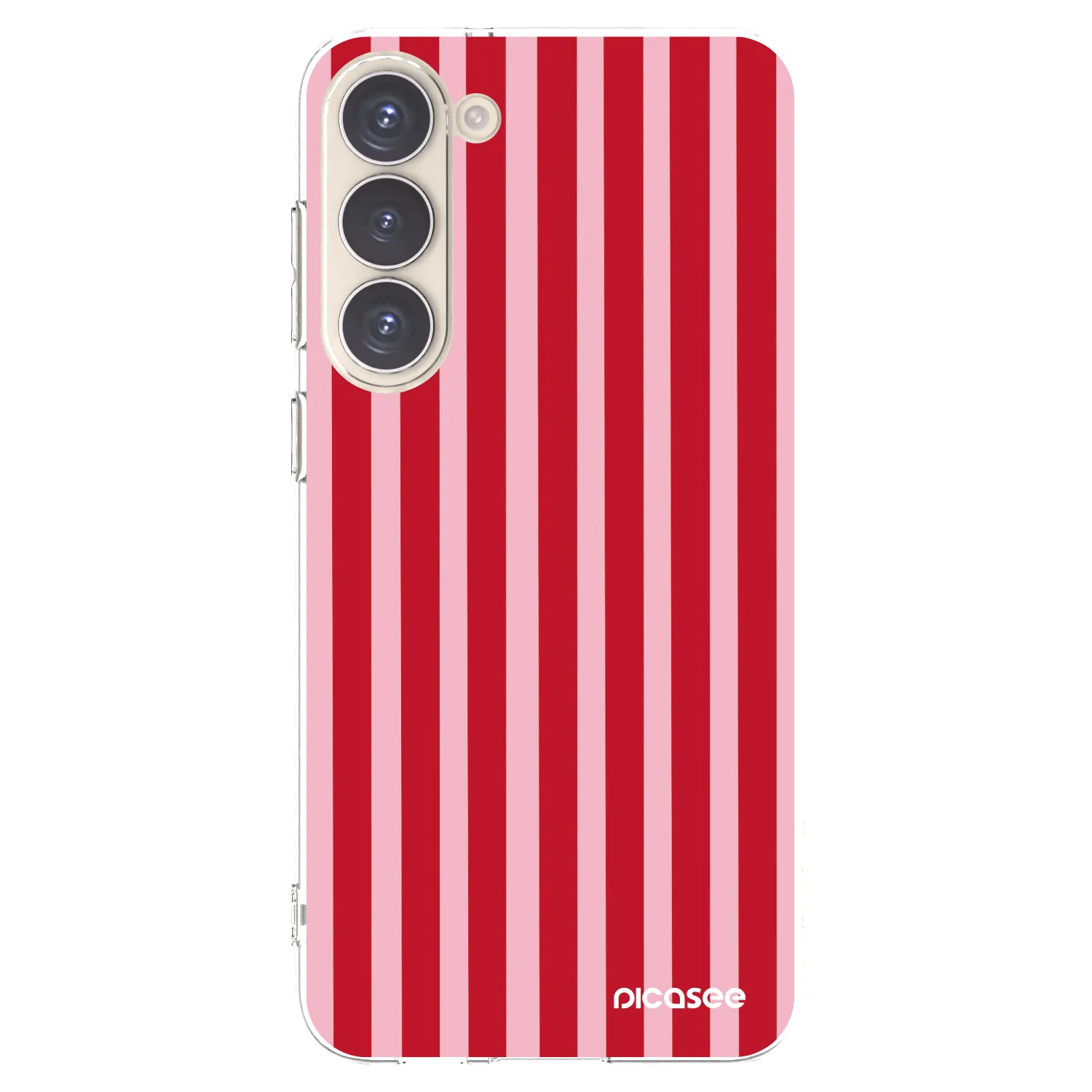 Picasee silikonowe przeźroczyste etui na Samsung Galaxy S23+ 5G - Lines red