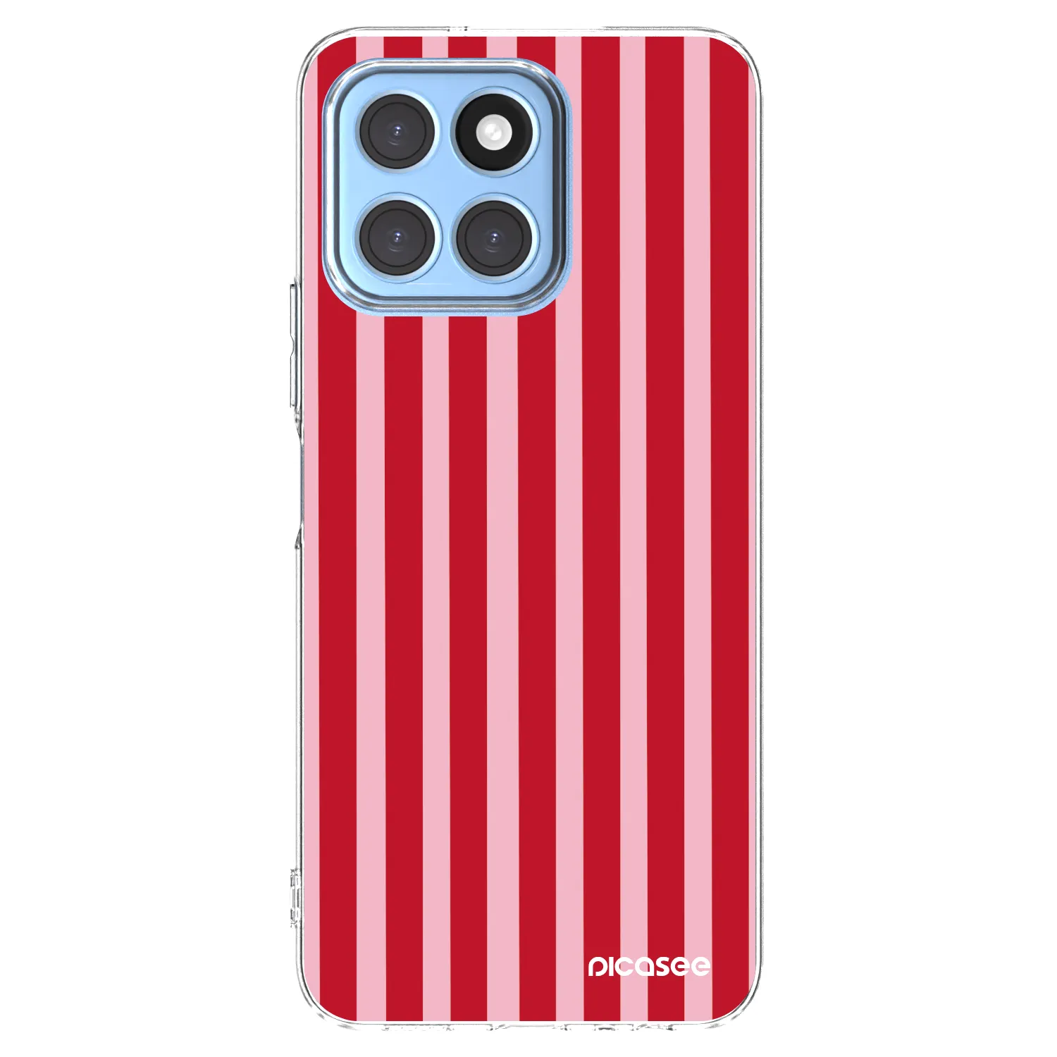 Picasee silikonowe przeźroczyste etui na Honor X6 - Lines red