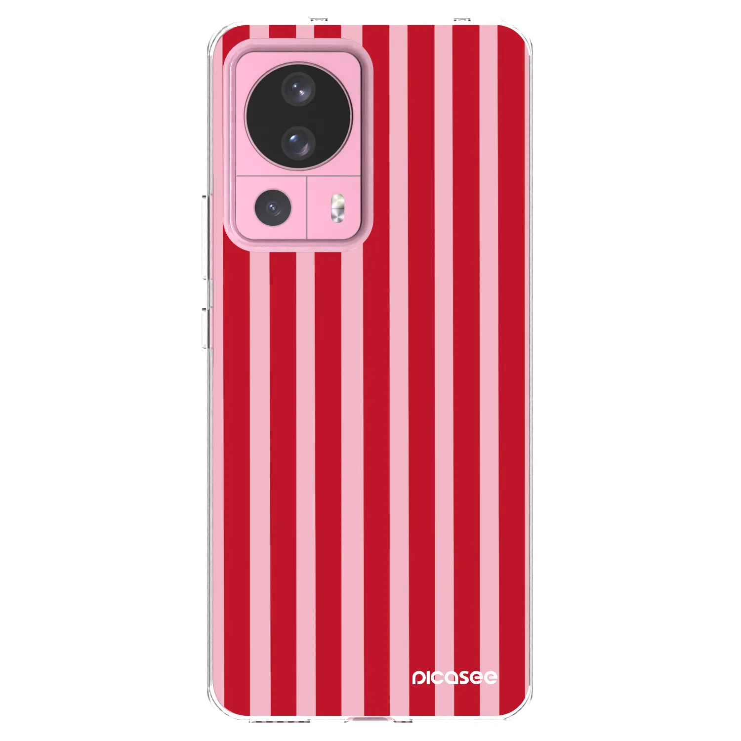 Picasee silikonowe przeźroczyste etui na Xiaomi 13 Lite - Lines red