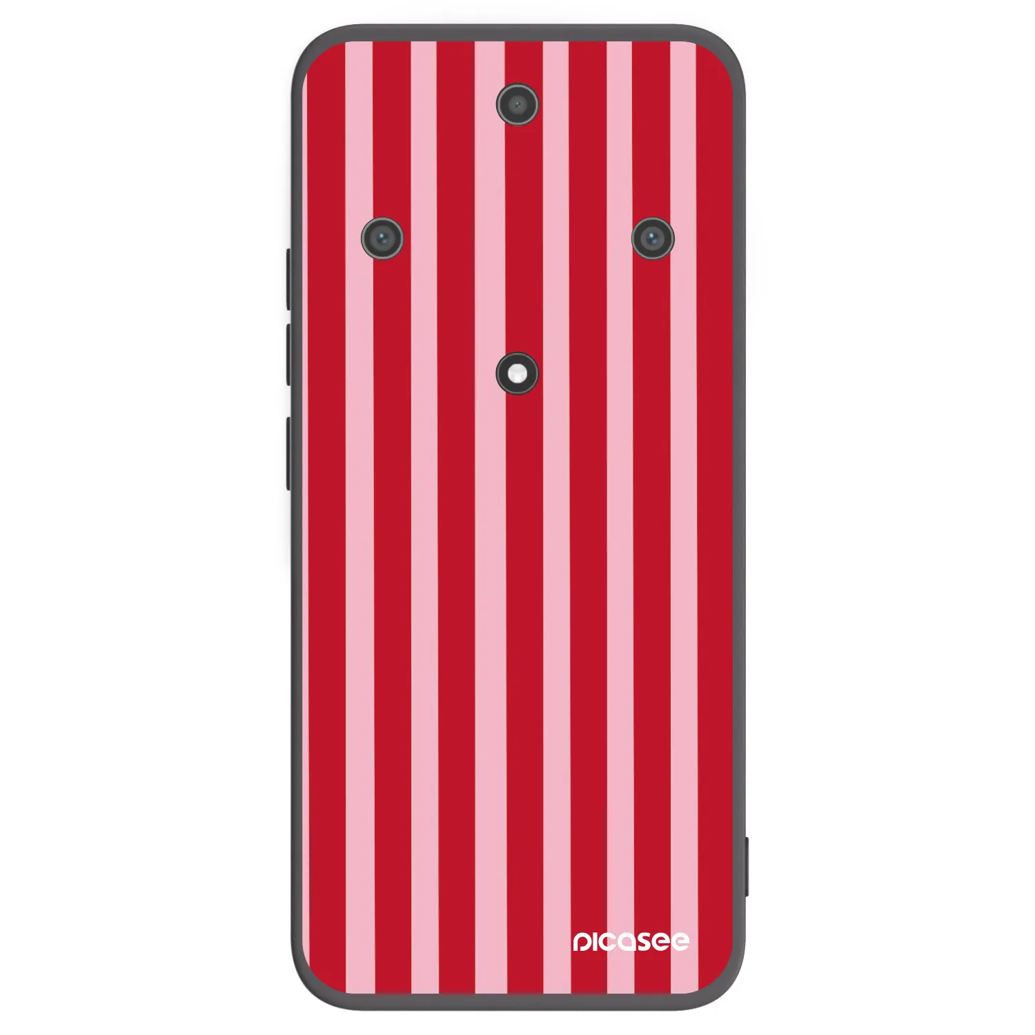 Picasee silikonowe czarne etui na Honor Magic5 Lite 5G - Lines red