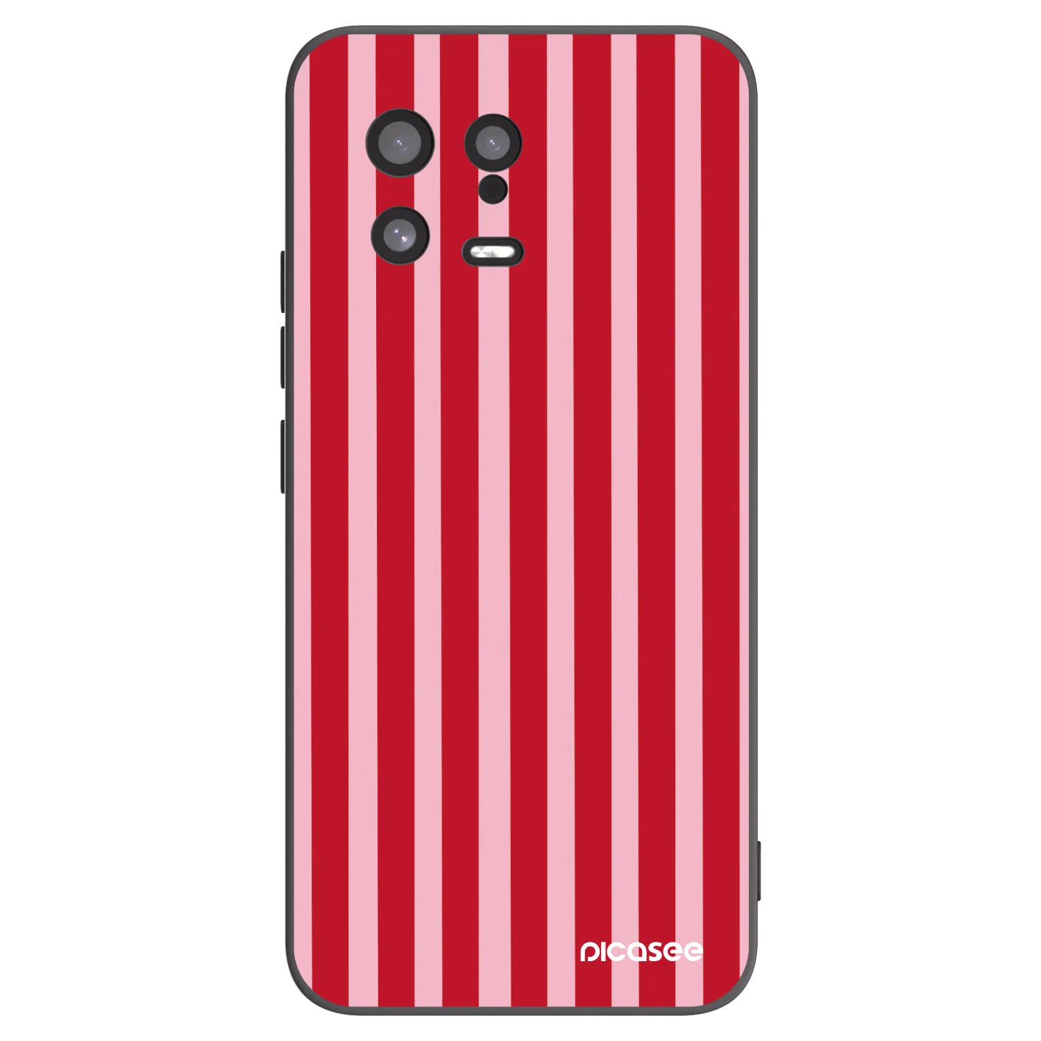 Picasee silikonowe czarne etui na Xiaomi 13 - Lines red