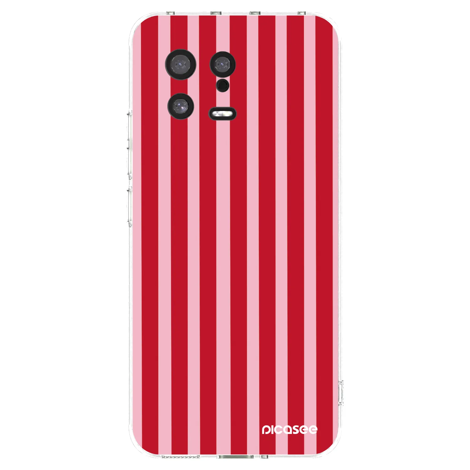 Picasee silikonowe przeźroczyste etui na Xiaomi 13 - Lines red