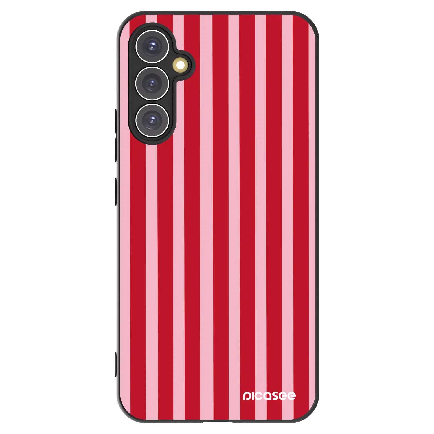 Picasee silikonowe czarne etui na Samsung Galaxy A34 5G A346B - Lines red