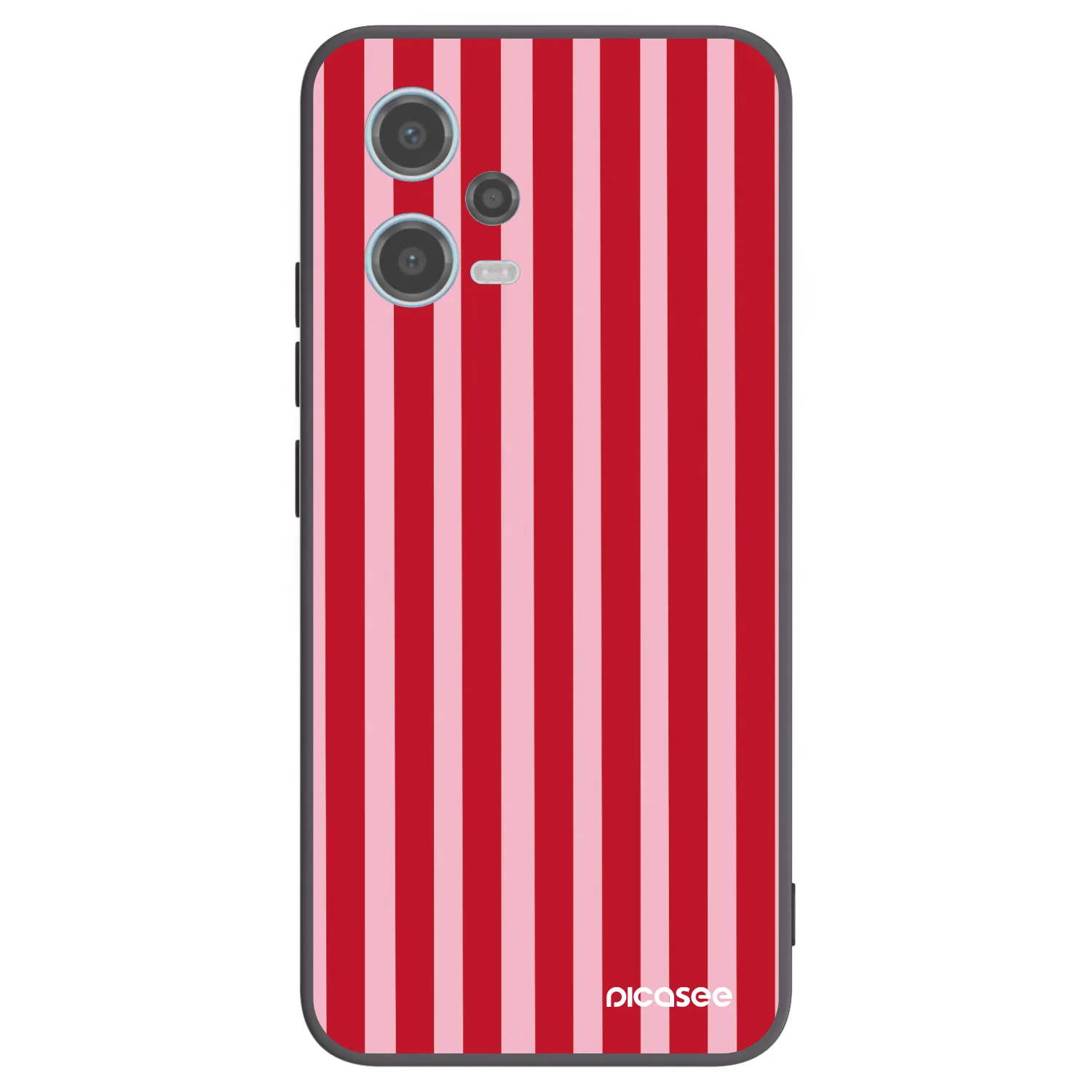 Picasee silikonowe czarne etui na Xiaomi Redmi Note 12 5G - Lines red