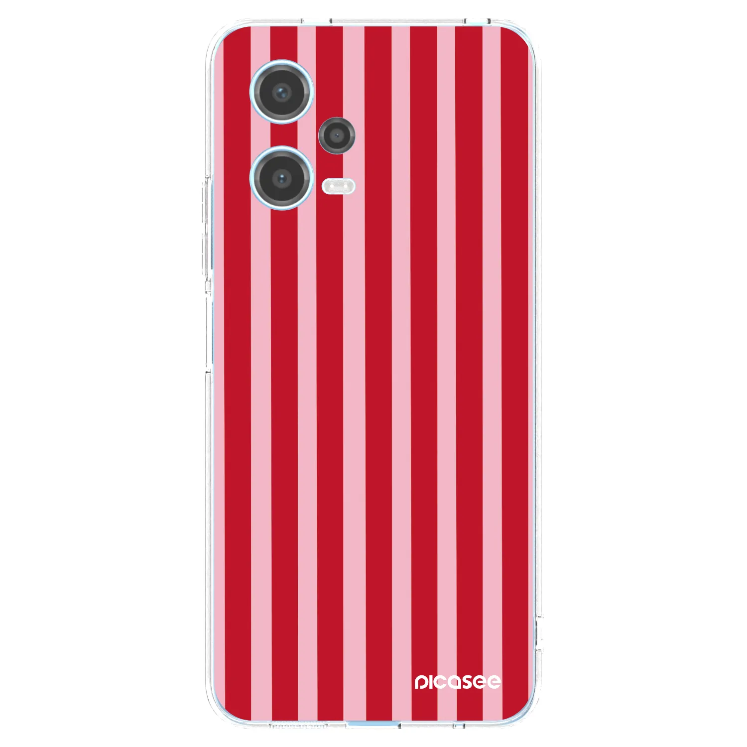 Picasee silikonowe przeźroczyste etui na Xiaomi Redmi Note 12 5G - Lines red