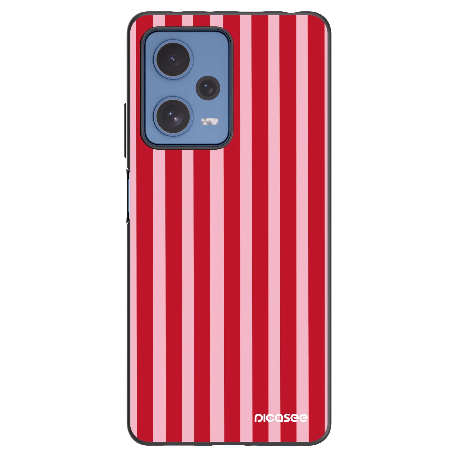 Picasee silikonowe czarne etui na Xiaomi Redmi Note 12 Pro 5G - Lines red