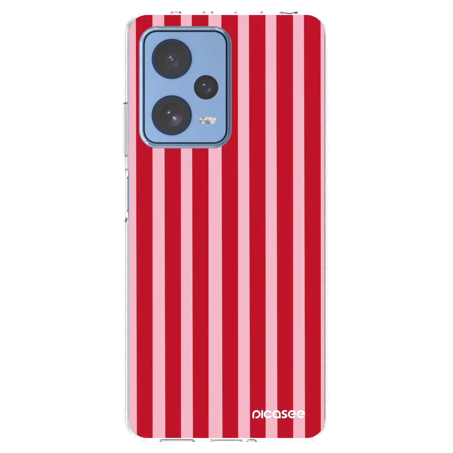 Picasee silikonowe przeźroczyste etui na Xiaomi Redmi Note 12 Pro 5G - Lines red