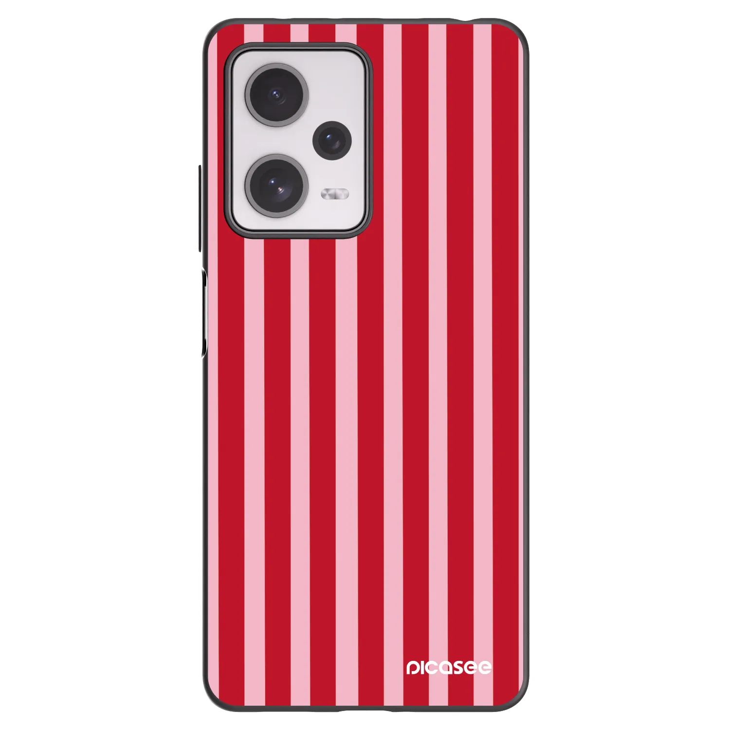 Picasee silikonowe czarne etui na Xiaomi Redmi Note 12 Pro+ 5G - Lines red
