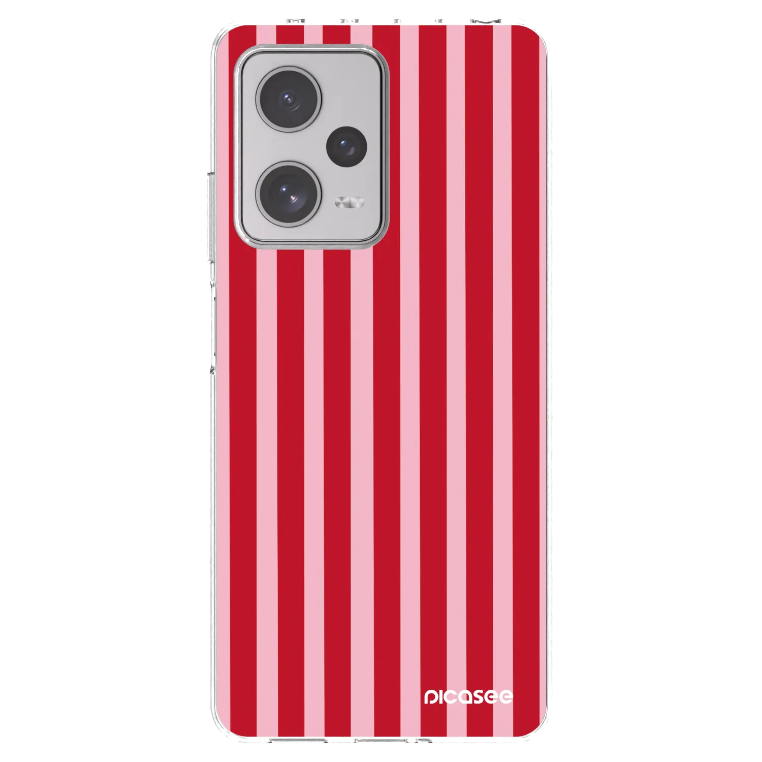 Picasee silikonowe przeźroczyste etui na Xiaomi Redmi Note 12 Pro+ 5G - Lines red