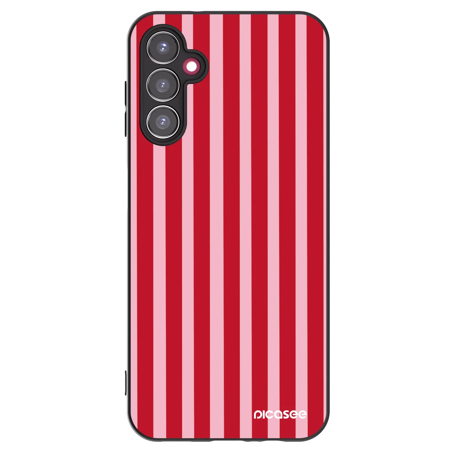 Picasee silikonowe czarne etui na Samsung Galaxy A14 5G A146P - Lines red