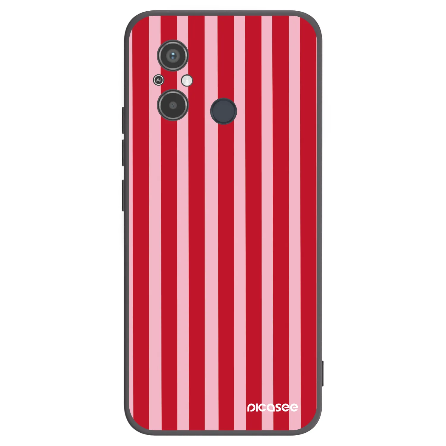 Picasee silikonowe czarne etui na Xiaomi Redmi 12C - Lines red